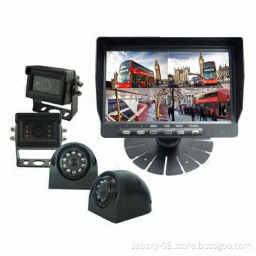 Hot Car Reversing Camera System with 7-inch Digital LCD Quad Monitor & Car Backup Cameras